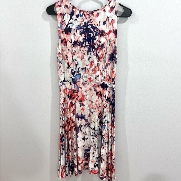 Watercolor abstract fit and flare sundress size small - Picture 3 of 4
